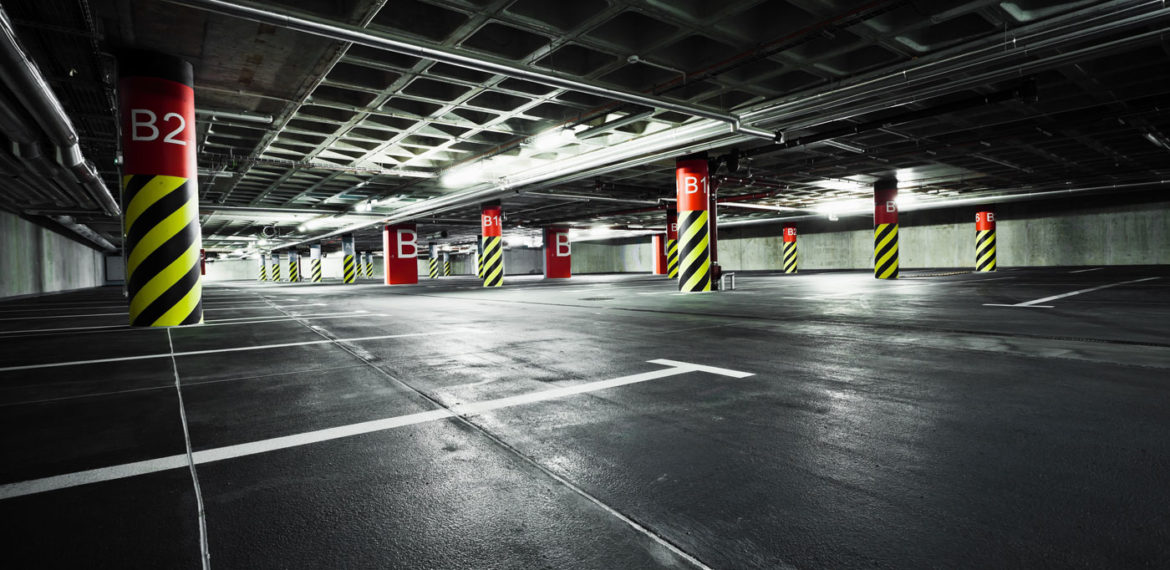 Photographie d'un parking souterrain